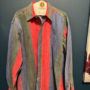 Ralph Lauren Vintage Colorblock Striped Men's Shirt Xl